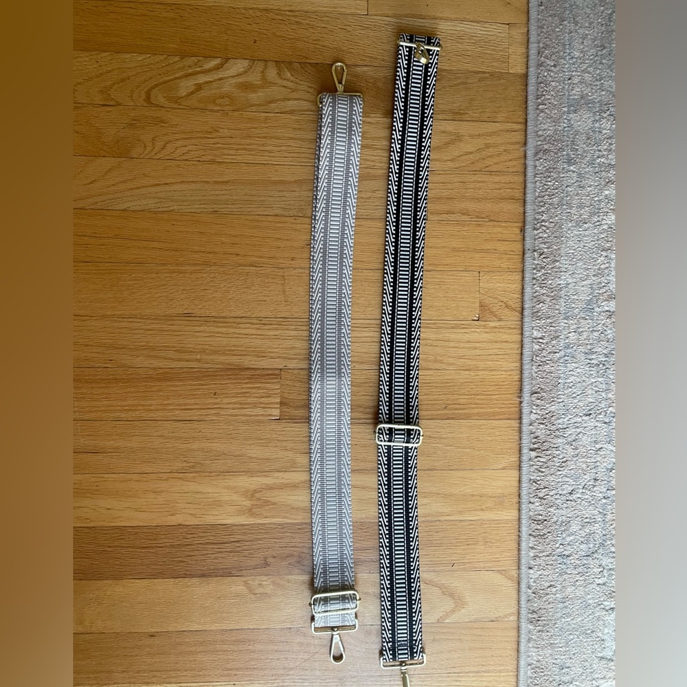 Canvelle crossbody straps, black and grey Jacquard